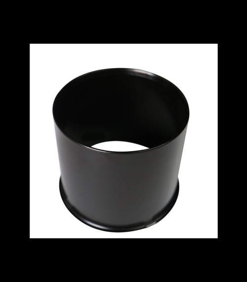 4x AR Steel Gloss Black Center Caps Open End Push-Thru 5.15" fits 4x4 8 Lug 